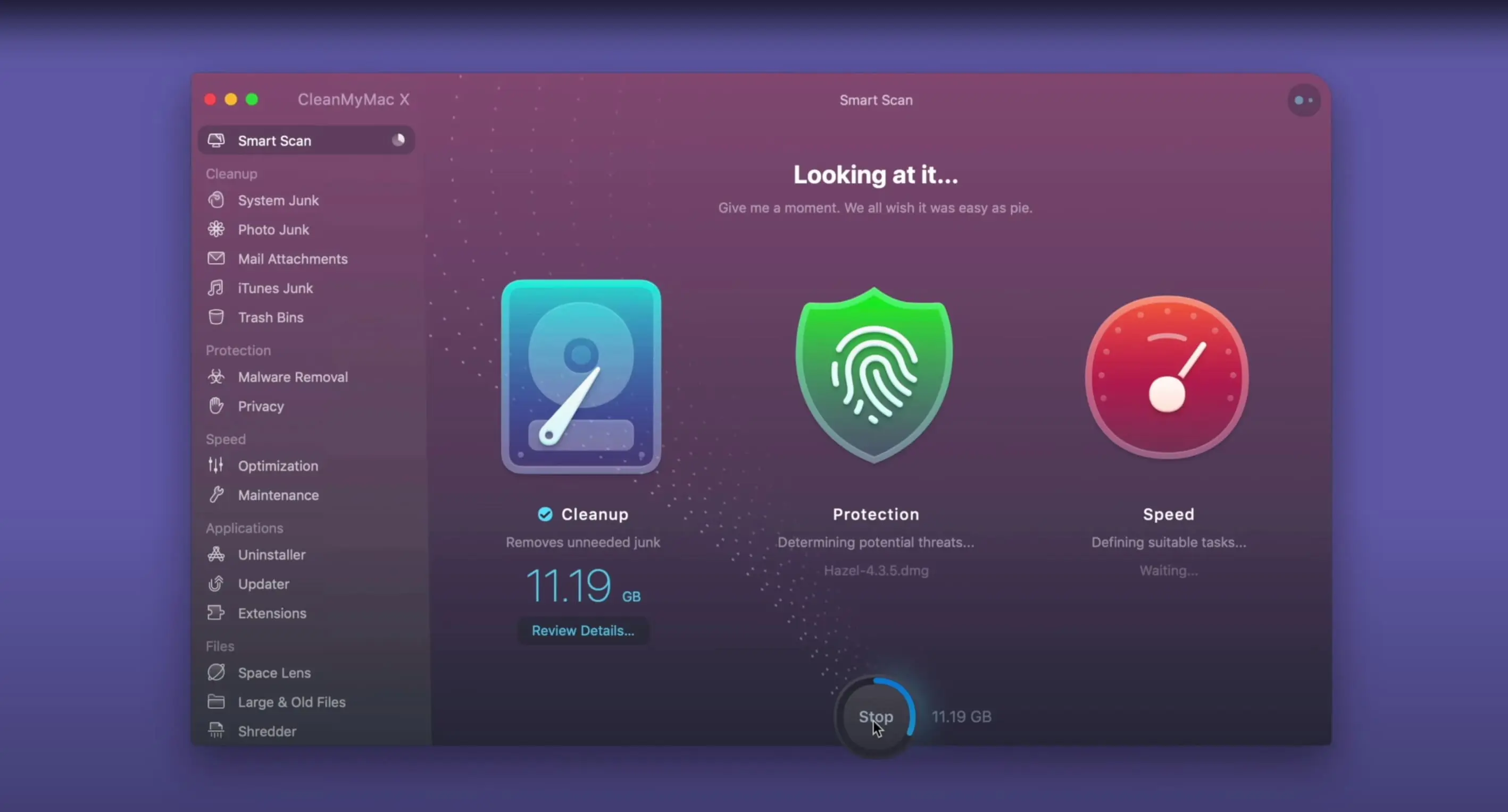 CleanMyMac X Interface on MacBook
